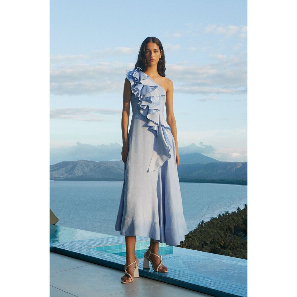 Anthropologie Aje. Adelia Ruffle Midi Dress